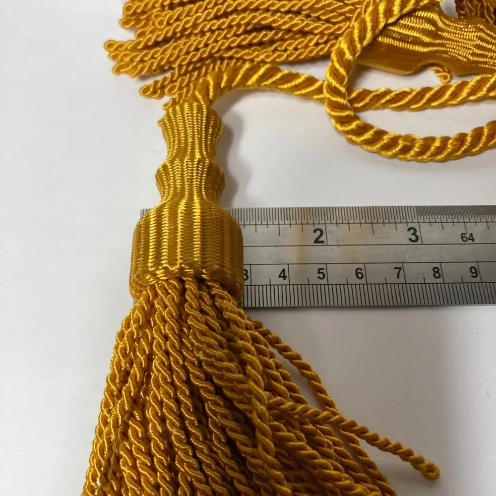 Bullion Gold Drapery Curtain Chair Tie Back 108 Spread Rope 5